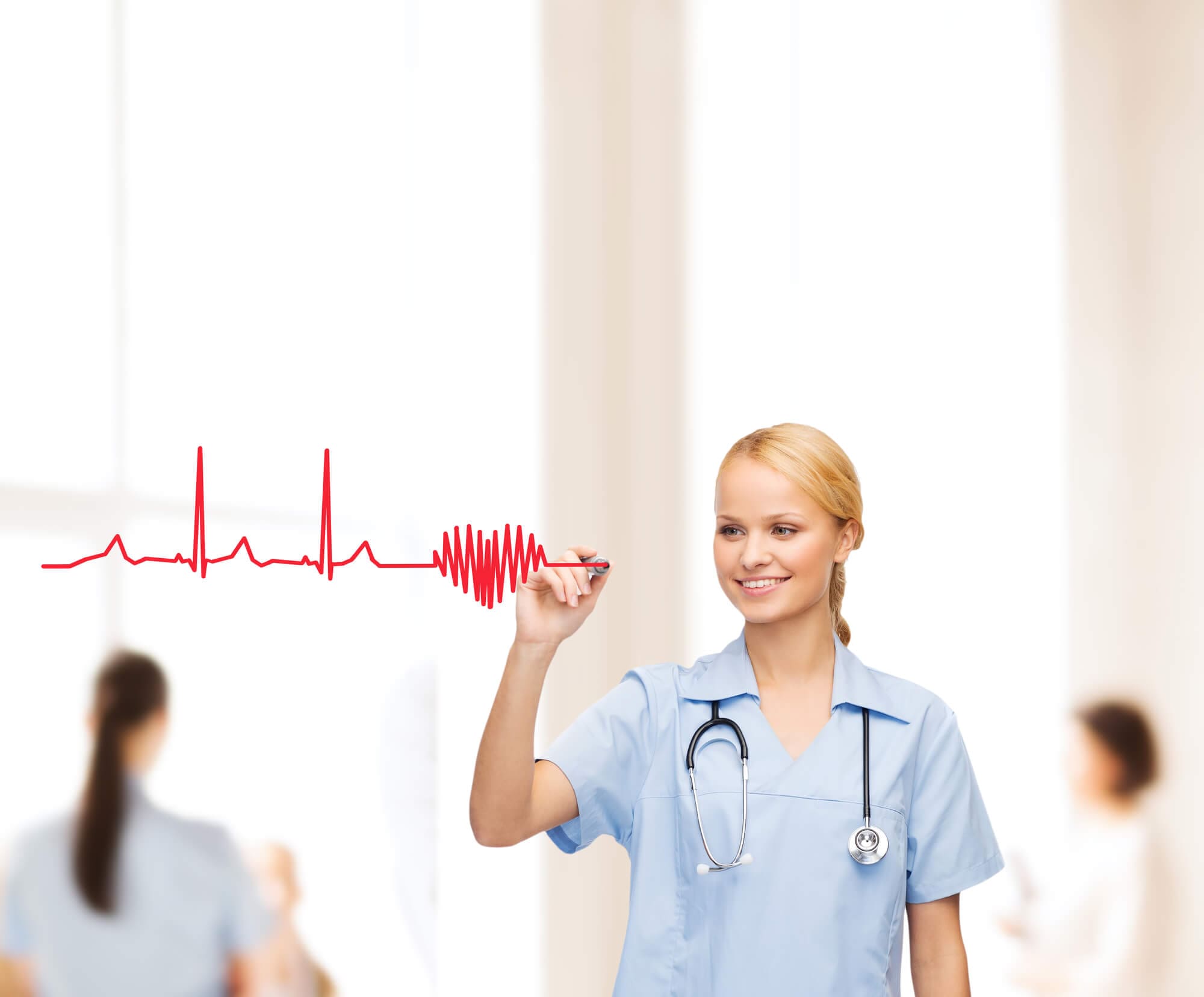 Eletrocardiograma mostrando a atividade elétrica do coração